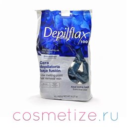 Фото горячего воска Азулен синий Depilflax в брикетах 1 кг